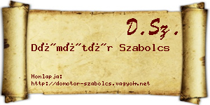 Dömötör Szabolcs névjegykártya