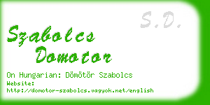 szabolcs domotor business card